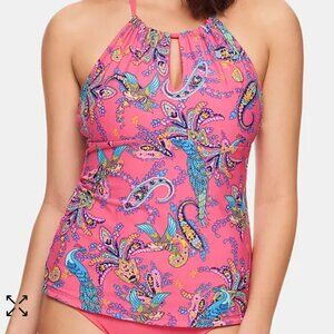 Vera Bradley Paisley Swirl & Aviary Scarlet Tankini Top